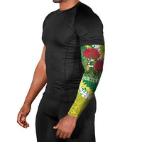 Personalized Leilehua Hawaii High School Arm Sleeves Puakenikeni Lei Hawaiian Pattern LT14 - Polynesian Pride