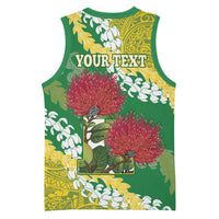 Personalized Leilehua Hawaii High School Basketball Jersey Puakenikeni Lei Hawaiian Pattern LT14 - Polynesian Pride