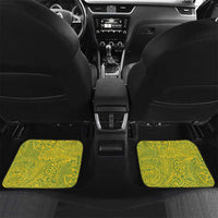 Personalized Leilehua Hawaii High School Car Mats Puakenikeni Lei Hawaiian Pattern LT14 Set 2pcs - Back Green - Polynesian Pride