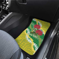 Personalized Leilehua Hawaii High School Car Mats Puakenikeni Lei Hawaiian Pattern LT14 - Polynesian Pride