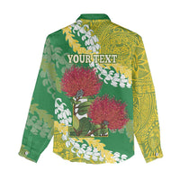 Personalized Leilehua Hawaii High School Women Casual Shirt Puakenikeni Lei Hawaiian Pattern - Polynesian Pride