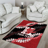 Personalized Kalani Hawaii High School Area Rug Puakenikeni Lei Hawaiian Pattern - Polynesian Pride