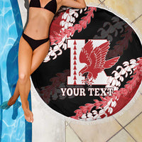 Personalized Kalani Hawaii High School Beach Blanket Puakenikeni Lei Hawaiian Pattern LT14 - Polynesian Pride
