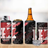 Personalized Kalani Hawaii High School 4 in 1 Can Cooler Tumbler Puakenikeni Lei Hawaiian Pattern LT14 - Polynesian Pride