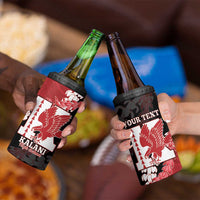 Personalized Kalani Hawaii High School 4 in 1 Can Cooler Tumbler Puakenikeni Lei Hawaiian Pattern LT14 - Polynesian Pride