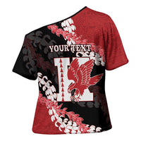 Personalized Kalani Hawaii High School Cross Shoulder Shirt Puakenikeni Lei Hawaiian Pattern LT14 - Polynesian Pride