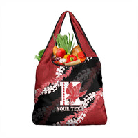 Personalized Kalani Hawaii High School Grocery Bag Puakenikeni Lei Hawaiian Pattern LT14 1-pack One Size Red - Polynesian Pride