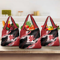 Personalized Kalani Hawaii High School Grocery Bag Puakenikeni Lei Hawaiian Pattern LT14 3-pack One Size Red - Polynesian Pride