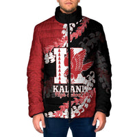 Personalized Kalani Hawaii High School Padded Jacket Puakenikeni Lei Hawaiian Pattern LT14 Men Red - Polynesian Pride