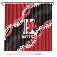 Personalized Kalani Hawaii High School Shower Curtain Puakenikeni Lei Hawaiian Pattern LT14 Red - Polynesian Pride