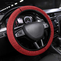 Kalani Hawaii High School Steering Wheel Cover Puakenikeni Lei Hawaiian Pattern LT14 Universal Fit Red - Polynesian Pride