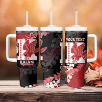 Personalized Kalani Hawaii High School Tumbler With Handle Puakenikeni Lei Hawaiian Pattern LT14 - Polynesian Pride