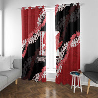 Personalized Kalani Hawaii High School Window Curtain Puakenikeni Lei Hawaiian Pattern LT14 With Grommets Red - Polynesian Pride