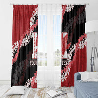 Personalized Kalani Hawaii High School Window Curtain Puakenikeni Lei Hawaiian Pattern LT14 - Polynesian Pride