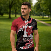 Personalized Kalani Hawaii High School Zipper Polo Shirt Puakenikeni Lei Hawaiian Pattern LT14 - Polynesian Pride