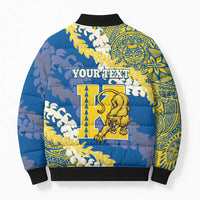 Personalized Kaiser Hawaii High School Bomber Puffer Jacket Puakenikeni Lei Hawaiian Pattern LT14 - Polynesian Pride