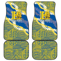 Personalized Kaiser Hawaii High School Car Mats Puakenikeni Lei Hawaiian Pattern LT14 - Polynesian Pride