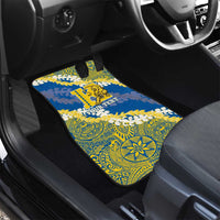 Personalized Kaiser Hawaii High School Car Mats Puakenikeni Lei Hawaiian Pattern LT14 - Polynesian Pride