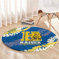 Kaiser Hawaii High School Round Carpet Puakenikeni Lei Hawaiian Pattern LT14 - Polynesian Pride