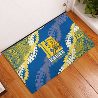 Kaiser Hawaii High School Rubber Doormat Puakenikeni Lei Hawaiian Pattern LT14 - Polynesian Pride