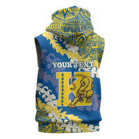 Personalized Kaiser Hawaii High School Sleeveless Hoodie Puakenikeni Lei Hawaiian Pattern LT14 - Polynesian Pride