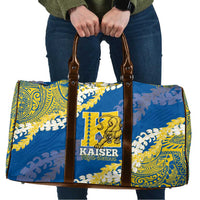 Kaiser Hawaii High School Travel Bag Puakenikeni Lei Hawaiian Pattern LT14 Blue - Polynesian Pride
