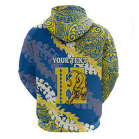 Personalized Kaiser Hawaii High School Zip Hoodie Puakenikeni Lei Hawaiian Pattern LT14 - Polynesian Pride