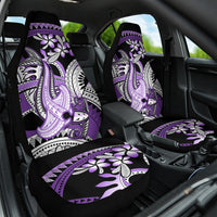 Purple Polynesian Car Seat Cover Hammerhead Shark Tattoo Royal Plumeria Gradient Vibes LT14 One Size Purple - Polynesian Pride