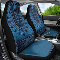 Blue African Dashiki With Fijian Tapa Pattern Car Seat Cover