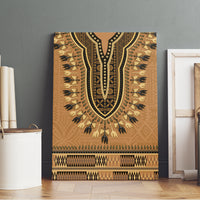 Brown African Dashiki With Fijian Tapa Pattern Canvas Wall Art