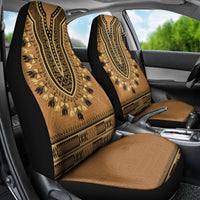 Brown African Dashiki With Fijian Tapa Pattern Car Seat Cover
