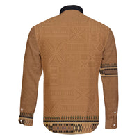 Brown African Dashiki With Fijian Tapa Pattern Family Matching Puletasi and Hawaiian Shirt