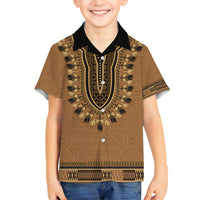 Brown African Dashiki With Fijian Tapa Pattern Hawaiian Shirt LT14 - Polynesian Pride