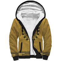 Gold African Dashiki With Fijian Tapa Pattern Sherpa Hoodie LT14 Unisex Gold - Polynesian Pride