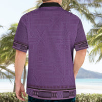 Purple African Dashiki With Fijian Tapa Pattern Hawaiian Shirt LT14 - Polynesian Pride