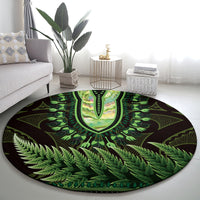 Lime Green African Dashiki With Aotearoa Maori Round Carpet Paua Shell Mix Silver Fern LT14 - Polynesian Pride