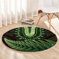 Lime Green African Dashiki With Aotearoa Maori Round Carpet Paua Shell Mix Silver Fern LT14 - Polynesian Pride