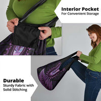 Purple African Dashiki With Aotearoa Maori Grocery Bag Paua Shell Mix Silver Fern