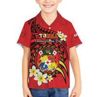 Personalised Tonga Emancipation Day Hawaiian Shirt Tongan Ngatu Pattern - Red Version LT14 - Polynesian Pride