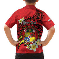 Personalised Tonga Emancipation Day Hawaiian Shirt Tongan Ngatu Pattern - Red Version LT14 - Polynesian Pride
