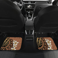 Personalised Tonga Emancipation Day Car Mats Tongan Ngatu Pattern - Brown Version