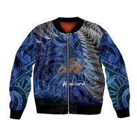 New Zealand Stewart Island Bomber Jacket Rakiura Kiwi Maori Glowing Sky