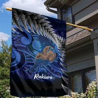 New Zealand Stewart Island Garden Flag Rakiura Kiwi Maori Glowing Sky