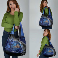 New Zealand Stewart Island Grocery Bag Rakiura Kiwi Maori Glowing Sky