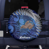 New Zealand Stewart Island Spare Tire Cover Rakiura Kiwi Maori Glowing Sky