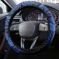 New Zealand Stewart Island Steering Wheel Cover Rakiura Kiwi Maori Glowing Sky