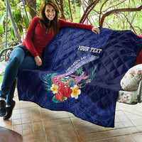 Personalised Guam Liberation Day Quilt Happy 80th Anniversary Fish Hook Mix Tropical Flowers LT14 - Polynesian Pride