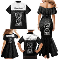 Guam Liberation Day Family Matching Mermaid Dress and Hawaiian Shirt Biba Guahan Chamorro 80th Anniversary - Black