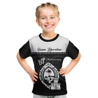 Guam Liberation Day Kid T Shirt Biba Guahan Chamorro 80th Anniversary - Black LT14 Black - Polynesian Pride