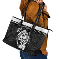 Guam Liberation Day Leather Tote Bag Biba Guahan Chamorro 80th Anniversary - Black